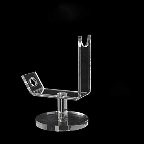 1PC Tattoo Gun Holder Tattoo Machine Stand Clear Acrylic Coil Tattoo Machine Holder Rack Stand Display Shelf with Round Basement Best for Salon Personal Use