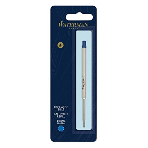 Waterman recharge d’encre pour stylo bille | pointe fine | encre bleue | 1 recharge