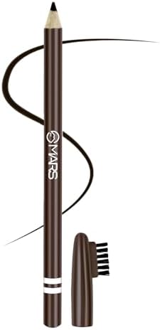 MARS Eyebrow Pencil With Spoolie | Long Lasting & Smudge Proof | High Pigmented Eyebrow Pencil (1.2 gm) (Dark Brown)