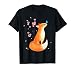Fox Japanese Cherry Blossom Flower Vintage Gift T Shirt