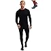 Merino.tech Merino Wool Baselayer Herren Set - Mittelschwer Merino Wool Thermounterwäsche für Herren Long John Set - Oben und Unten (X-Large, 250 Black)
