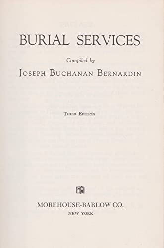 Burial Services [German] B001O0XFAC Book Cover