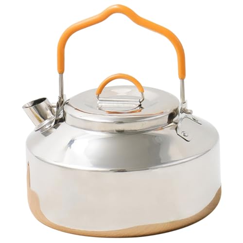 SUPVOX Camping Outdoor Kettle Multi-function Water Kettle Convenient Tea Pot Stainless Steel Picnic