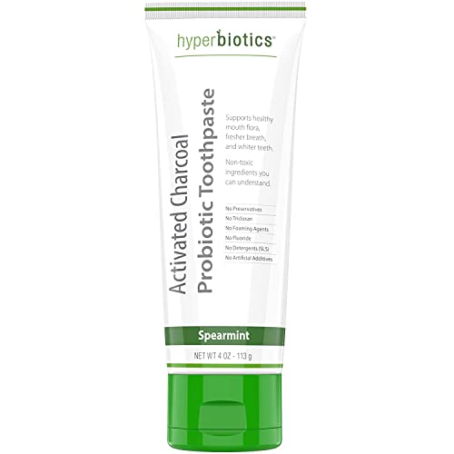 Hyperbiotics Toothpaste with Activated Charcoal | Oral Probiotics for Women and Men | Fluoride Free...