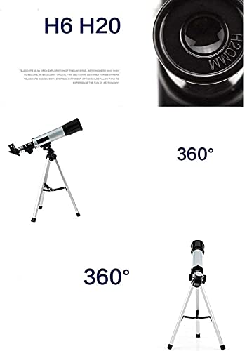 Telescopio astronómico refractor 50mm con trípode ajustable miniatura 6
