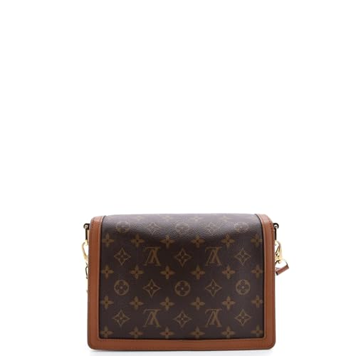 Pre-Loved Dauphine Shoulder Bag Reverse Monogram Canvas MM, Brown3