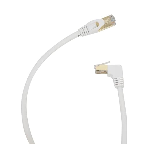 Cable Ethernet Cat6 de 90 grados en ángulo recto hacia abajo, cable Ethernet de ángulo recto Cat 6 para PC, router, módem, impresora, caja de TV,