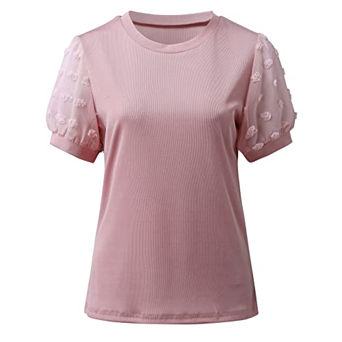 Long Womens Vest, Tshirts Shirts For Women Plus Size Crewneck Soft Short/Long Ribbed Slim Red Dressy Tops For Women Casual Blouse For Women #TOP5