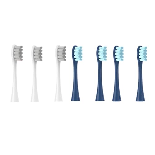 Oclean Flow/X/X PRO/Z1/F1/One/Air 2/SE �u���V�w�b�h�ƌ݊����̂��鉹�g���u���V�^��� 7 �����w�b�h(3Grey 4Dark blue)