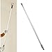 Aluminum Alloy Telescopic Extension Pole, 9 Sections Adjustable from 1.3ft to 12ft for High Ceilings, Windows, and Fans, with Standard Threaded End for Cleaning Tools (Silver)