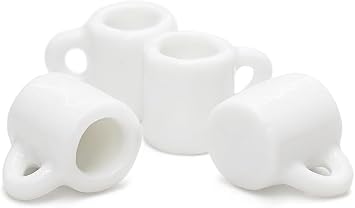 4 Pcs White 1/12 Miniature Coffee Mugs Dollhouse Decoration Accessories, Dollhouse Decor, Dollhouse Accessories