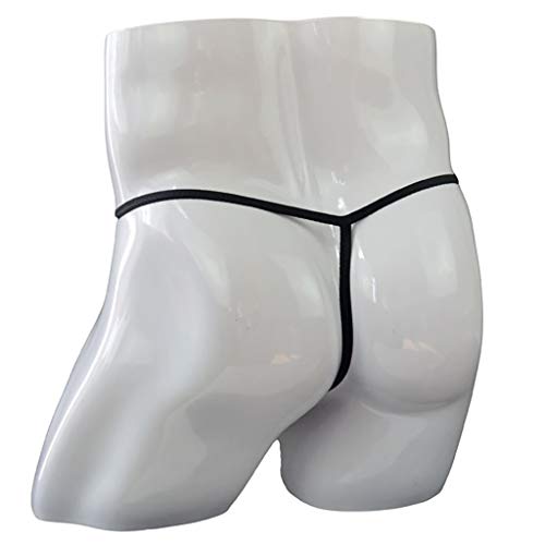 Thongs G-String Men's Mesh Panties Sexy Briefs Lace Lingerie Underwear Cotton Lingerie for Women Sexy (Black, L)3