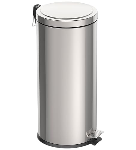 Image of Tramontina 30L Stainless Steel Pedal, Waste, bin, Garbage, Trash, 295X295X655MM