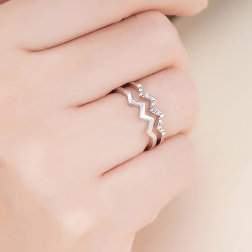 MIXJOY Presente de anel de onda dupla para filha irmã melhor amiga, presente de lembrete diário insp