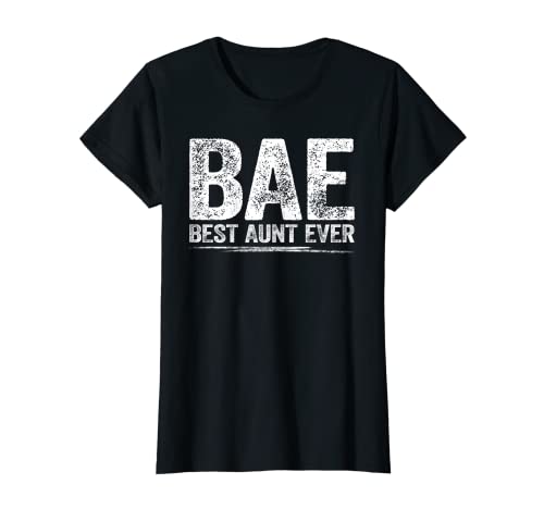Donna Best Aunt Ever Shirt Retro Women Aunt Tee Funny Auntie Gifts Maglietta