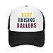 Haebfsl Busy Raising Ballers Trucker Hat,Trendy Mens Hats with Breathable Mesh Back,Snap Closure,Snapback Cap,Black