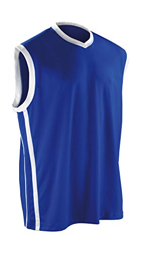 Haut de basket Spiro anti-transpiration pour homme fort taille 3XL bleu