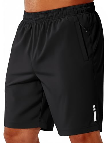 COOFANDY Mens Athletic Running Shorts 9" Lightweight Quick Dry Drawstring