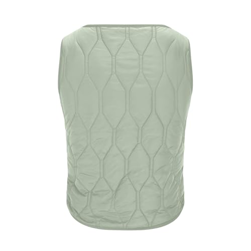 Ssuyeuri Women's Puffer Vest in Green – Cozy Quilted Sleeveless Layering Essential - Image 4