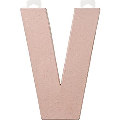 Darice 2862-V Paper Mache Letter - V - 8