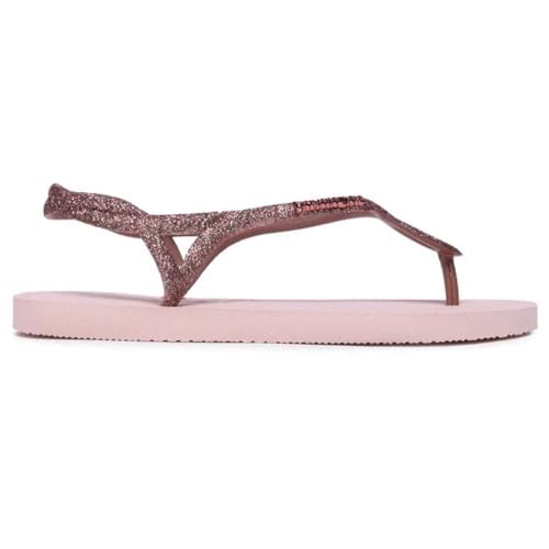 Havaianas Luna Premium Ii Men's Crossed Straps Elegant Oval De Sandals (Rose Gold, UK 8)