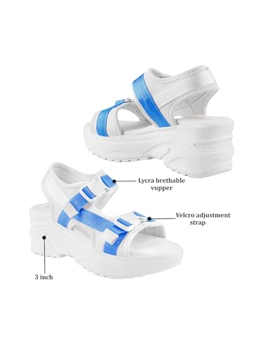 TRYME Classy Platform Heels Blue - Image 5