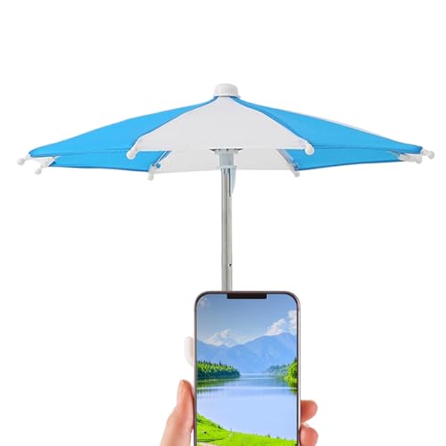 Holdes Paraguas para teléfono móvil para el sol, para exteriores, protección reflectante para teléfono móvil, impermeable, protección contra la lluvia y el deslumbramiento, soporte para teléfono móvil