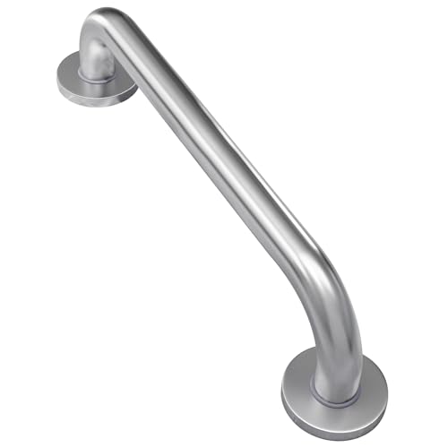 AmazerBath Shower Grab Bars for Seniors Anti Slip, Bath Safety Grab Bar for Needy, Stainless Steel Bathroom Safety Grab Bars, Thickened Bar Bigger Base Holds 500LBS, 16" L x 1.25" D, Brushed Nickel by AmazerBath - Image 8