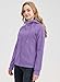 KEBORUILA Damen Fleece Hoodie Kapuzenjacke Sweatshirt Kapuzenpullover Mit Kapuze Reißverschluss Oberteile,Purple,XL