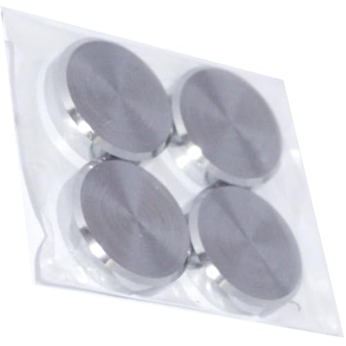 Image of RiseOm Brass Round Mirror Cap /Screws Cap Cover /Nails Decorative /Mirror Nail Decorative Cover (Pack of 40, 16mm-Chrome)