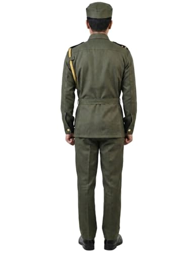 Image of BookMyCostume Premium Fabric Army Soldier with Whistle Professional Community Helper Fancy Dress Costume Adults S-M
