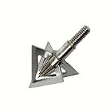 JIANZD 100 Grain 4-Blade Archery Broadheads 6-Pack | Durable Steel Sharp Accurate Fixed-Blade Arrow Heads | Compatible with Crossbow, Compound Bow & Traditional Bows