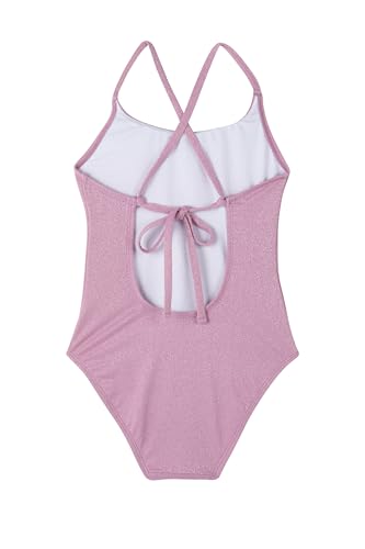 Image of Gottex Kids Sparkles Criss Cross Tie Back One Piece Swimsuit Chlorine Fade Resistant and Built-in UPF UV 50+ Protection
