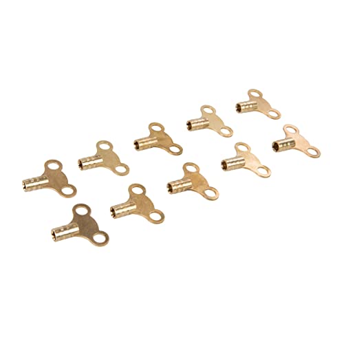 Dickie Dyer 11042 Brass Clock Type Radiator Keys (Pack of 10)