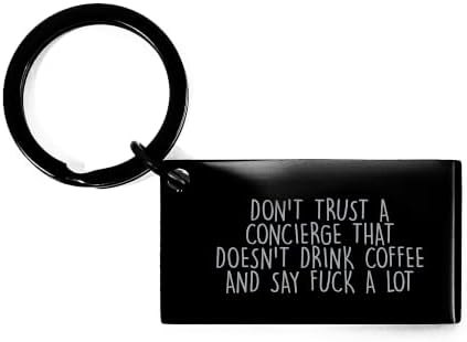 Birthday Gift Concierge Keychain Present for Her – Coffee & Cuss Humor image 4