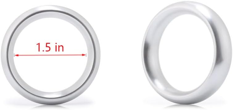 Metal Cock Ring, Metal Penis Ring, Testicle Ring without edges, Sexual Stimulation Device Prolonged Erection Sex Toy for Men (Silver, Small)