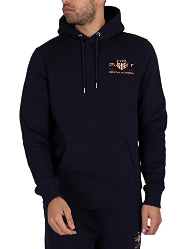 GANT Herren MEDIUM Shield Hoodie Kapuzenpullover MIT MITTLEREM ARCHIV Logo,...