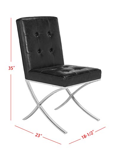 Sillón Poliéster Cromado Negro miniatura 3