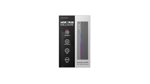 Boîtier M.2 NVMe SATA HIKSEMI MDR1 adaptateur SSD externe USB Type-C aluminium RVB