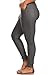 YELETE Womens Basic Five Pocket Stretch Jegging Tights Pants M/L Grey