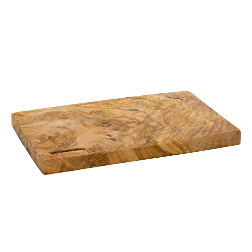 NATUREHOME Planche à déjeuner en bois d'olivier de 25 cm, planche à découper/dîner de 25 x 15 x 1,3 cm, sert aussi de planche à déjeuner et de planche de cuisine, taille S Cover