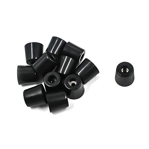 Antrader 12Pcs Rubber Round Table Chair Furniture Feet Leg Pads Conical Recessed Rubber Feet Bumpers Pads Dia.1.25