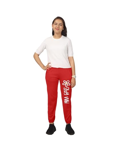 Image of KYDA KIDS Girls 100% Pure Cotton Printed Loose Fit Track Pants | Premium Summer Casual Wear with Elastic Waist Daily Comfort Wear (Pack of 4)