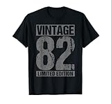 Camiseta vintage de 40 años de edad, para hombres y mujeres, con leyenda desde 1982, 40 cumpleaños, es un gran regalo para papá, mamá, marido, esposa, novio, novia, mejor amigo, compañero de trabajo, parejas, hermano, hermana.