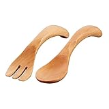 ibasenice 1Satz Hölzerne Kinderbesteckset Teilig Utensilien für Gabeln Hochwertigem Holz Sicher für Cereal Reis Suppe Snacks