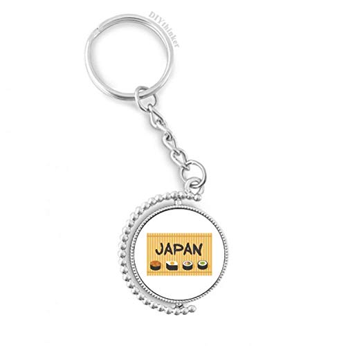 Key ring chain sushi tradition japonaise cruisine rotatif keyholder 1,2 x 3,5 pouces multicolore