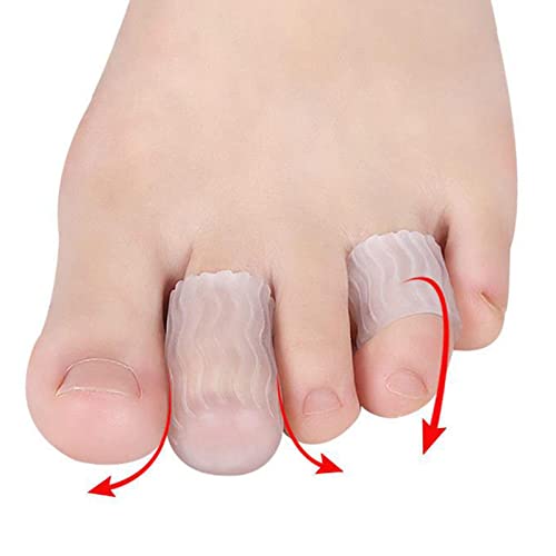 Gepnoo 5 Pares Toe Cushion Thread Toe Caps Separadores Toe para, Claro, 5,2 cm