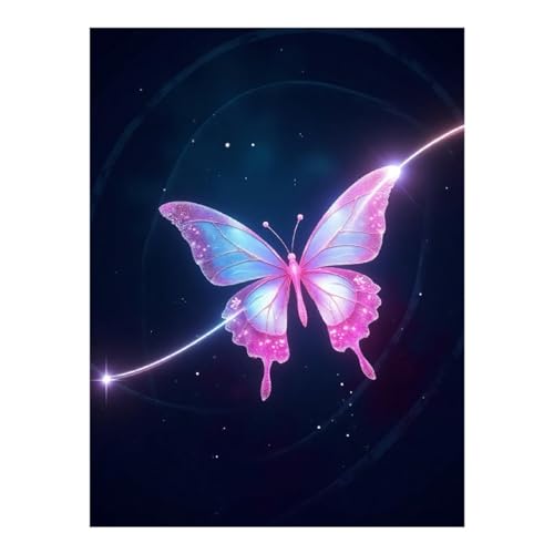 TZTTZT Kits de arte de diamantes para adultos – Impresión moderna de orquídea mariposa n.º 479 Kits de pintura de diamantes para adultos principiantes, pintura de diamantes sin marco para decoración