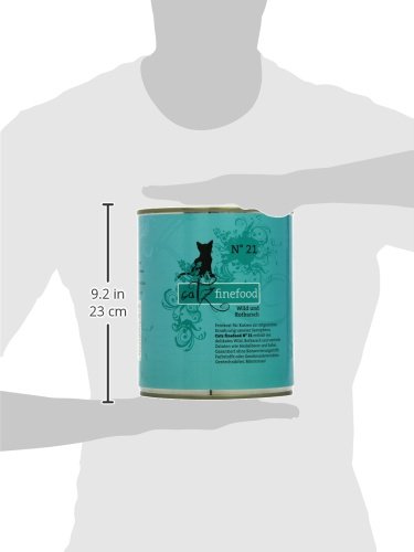 catz finefood N° 21 Wild & Rotbarsch Feinkost Katzenfutter nass, verfeinert mit Kartoffel & Heidelbeere, 6 x 800g Dosen