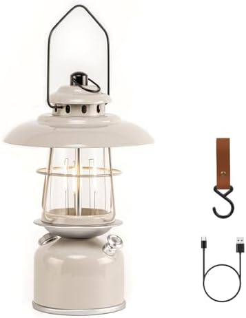 Metal Retro Classic LED Camping Lantern | 17-500 Hours, Dimmable,...